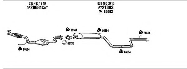 Система выпуска ОГ FONOS MB95070