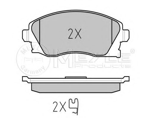 Комплект тормозных колодок, дисковый тормоз MEYLE 23225