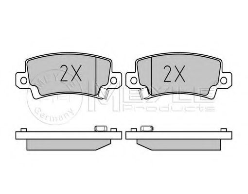 Комплект тормозных колодок, дисковый тормоз MEYLE 025 238 1616/PD