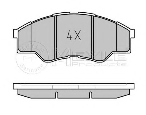 Комплект тормозных колодок, дисковый тормоз MEYLE 025 245 6716