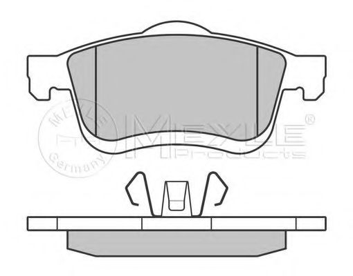 Комплект тормозных колодок, дисковый тормоз MEYLE 24727