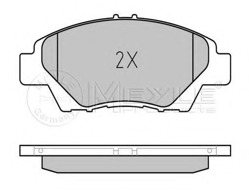 Комплект тормозных колодок, дисковый тормоз MEYLE 24979