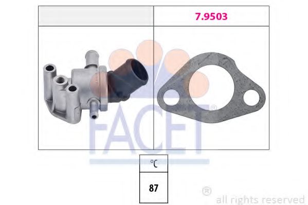 Термостат, охлаждающая жидкость FACET 7.8108