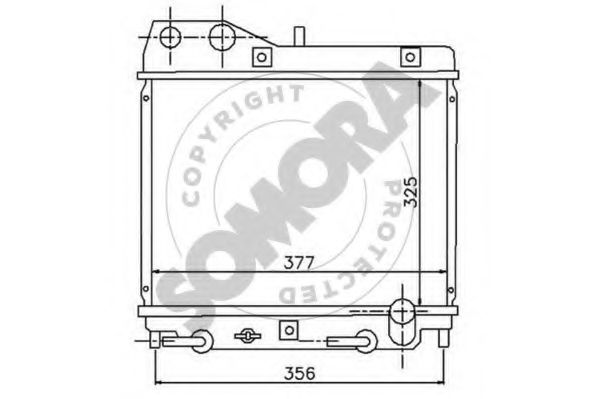 Радиатор, охлаждение двигателя SOMORA 120040