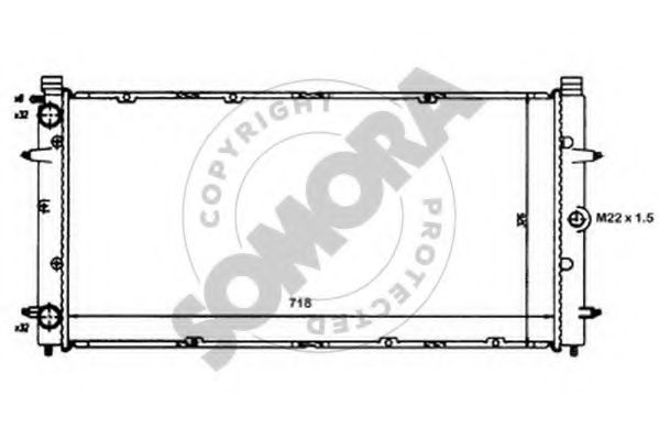 Радиатор, охлаждение двигателя SOMORA 354040
