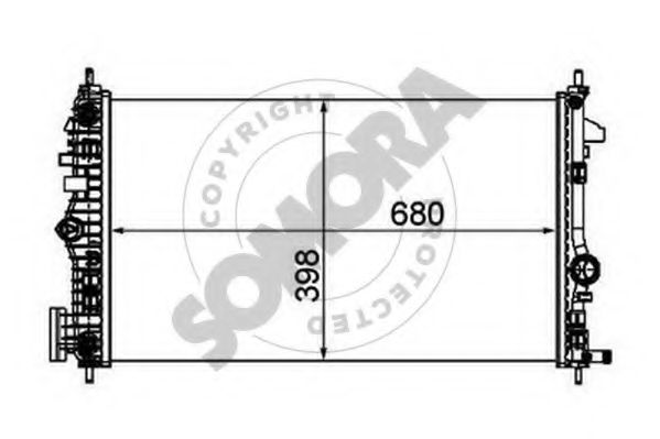 Радиатор, охлаждение двигателя SOMORA 210840A