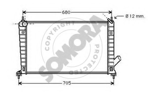 Радиатор, охлаждение двигателя SOMORA 272140C