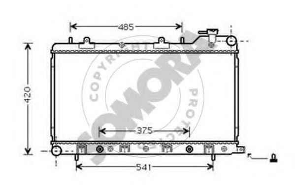 Радиатор, охлаждение двигателя SOMORA 333140C