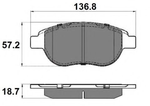 Комплект тормозных колодок, дисковый тормоз NATIONAL NP2018