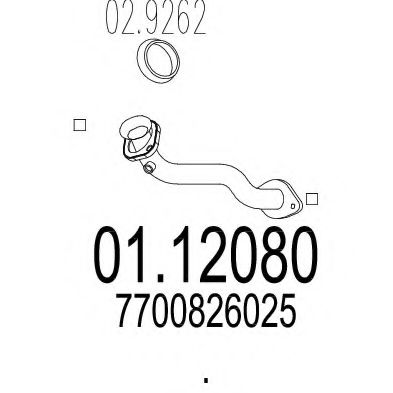 Труба выхлопного газа MTS 01.12080