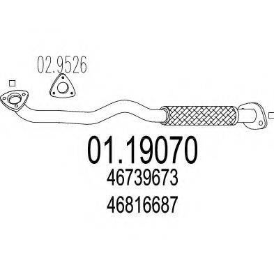 Труба выхлопного газа MTS 01.19070