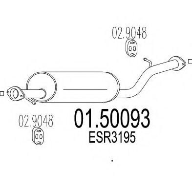 Средний глушитель выхлопных газов TIMAX 230692