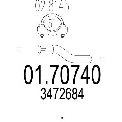 Труба выхлопного газа TIMAX 110347