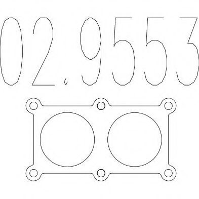 Прокладка, труба выхлопного газа MTS 02.9553