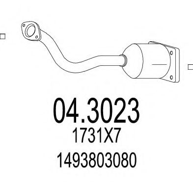 Катализатор MTS 04.3023