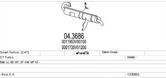 Система выпуска ОГ MTS C330002007141