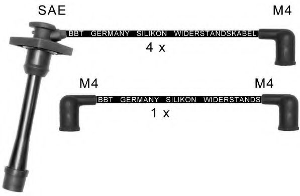 Комплект проводов зажигания BBT ZK1771