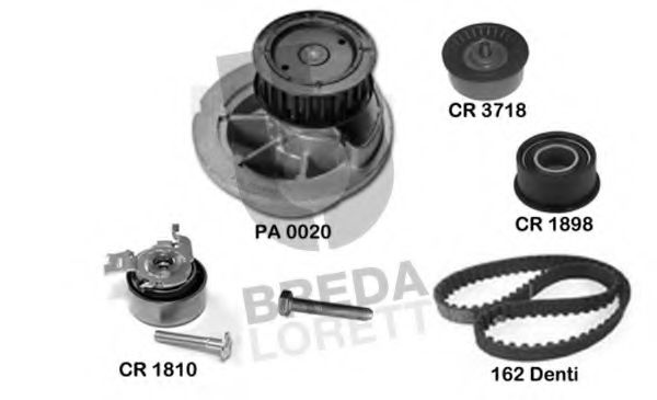 Водяной насос + комплект зубчатого ремня BREDA  LORETT KPA0718C