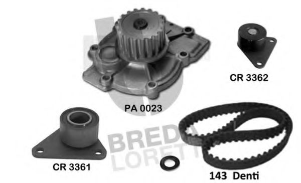 Водяной насос + комплект зубчатого ремня BREDA  LORETT KPA0758A