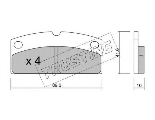 Комплект тормозных колодок, дисковый тормоз TRUSTING 783.0