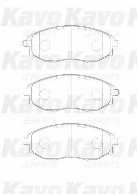 Комплект тормозных колодок, дисковый тормоз KAVO PARTS BP-1014