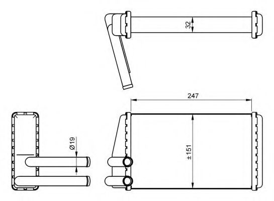 Теплообменник, отопление салона NRF 54267