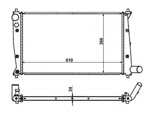 Радиатор, охлаждение двигателя NRF 56102