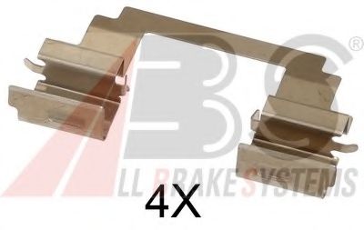 Комплектующие, колодки дискового тормоза A.B.S. 1627Q