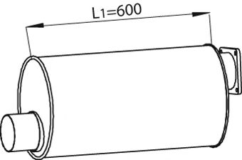 Средний / конечный глушитель ОГ DINEX 49331