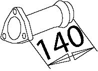 Труба выхлопного газа DINEX 50236