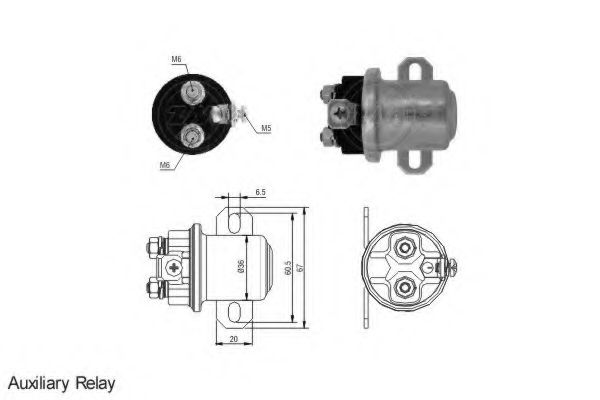 Тяговое реле, стартер ERA 3965284