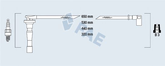 Комплект проводов зажигания FAE 85801