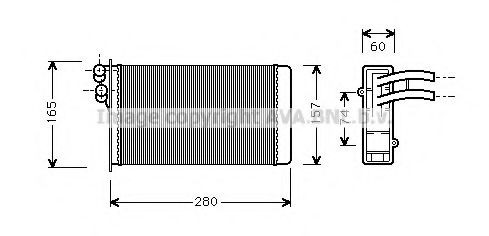 Теплообменник, отопление салона AVA QUALITY COOLING AI6141