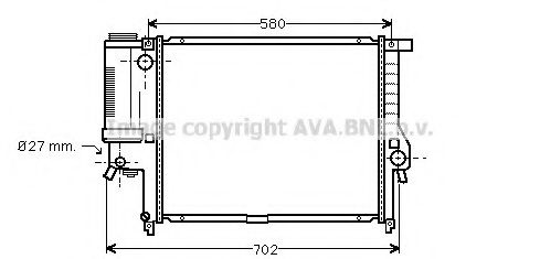 Радиатор, охлаждение двигателя AVA QUALITY COOLING BW2195