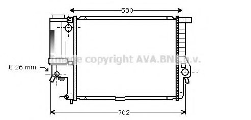 Радиатор, охлаждение двигателя AVA QUALITY COOLING BWA2201