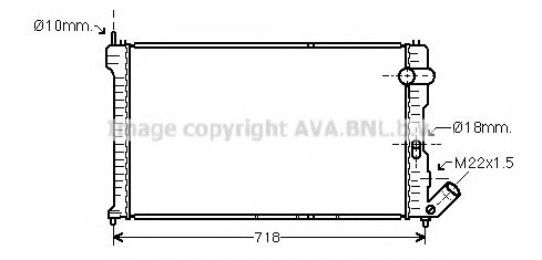 Радиатор, охлаждение двигателя AVA QUALITY COOLING CN2063