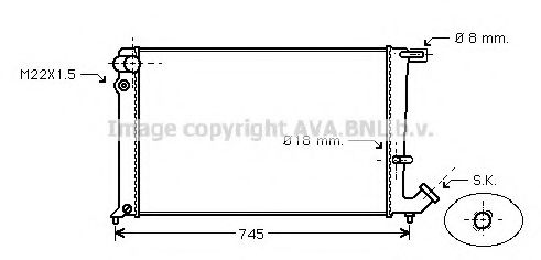 Радиатор, охлаждение двигателя AVA QUALITY COOLING CN2142