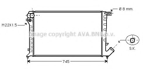 Радиатор, охлаждение двигателя AVA QUALITY COOLING CN2193