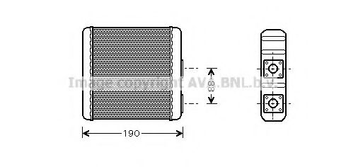 Теплообменник, отопление салона AVA QUALITY COOLING DN6133