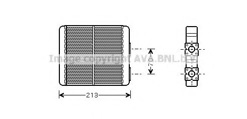 Теплообменник, отопление салона AVA QUALITY COOLING DN6226