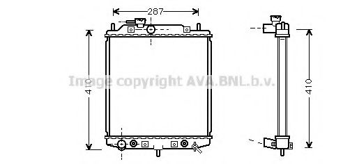 Радиатор, охлаждение двигателя AVA QUALITY COOLING DU2049