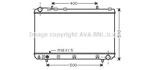 Радиатор, охлаждение двигателя AVA QUALITY COOLING DW2086