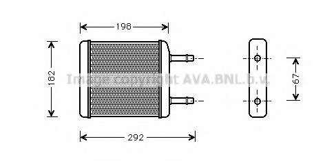 Теплообменник, отопление салона AVA QUALITY COOLING DWA6024