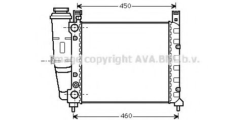 Радиатор, охлаждение двигателя AVA QUALITY COOLING FT2059