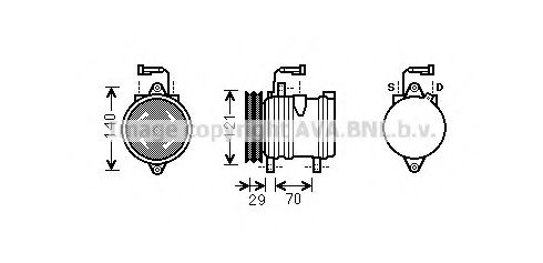 Компрессор, кондиционер AVA QUALITY COOLING FTK367