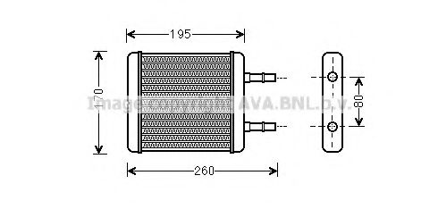 Теплообменник, отопление салона AVA QUALITY COOLING HY6216