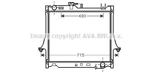 Радиатор, охлаждение двигателя AVA QUALITY COOLING IS2025