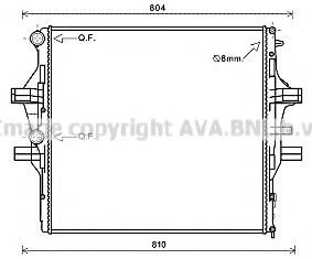 Радиатор, охлаждение двигателя AVA QUALITY COOLING IV2125