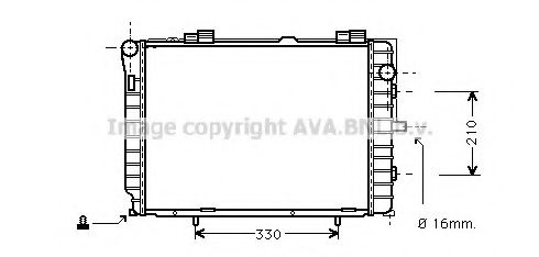 Радиатор, охлаждение двигателя AVA QUALITY COOLING MS2229