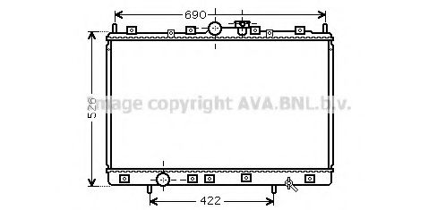 Радиатор, охлаждение двигателя AVA QUALITY COOLING MT2189